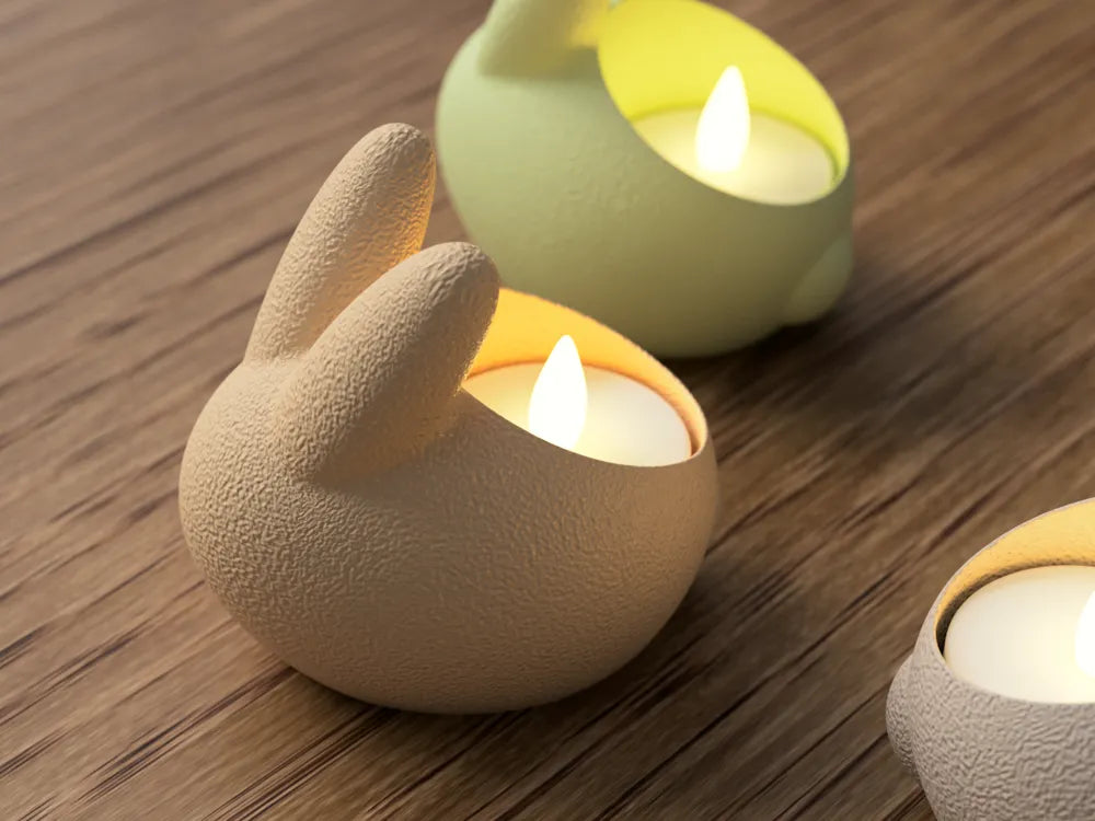 Påskehare LED-fyrfadsholder