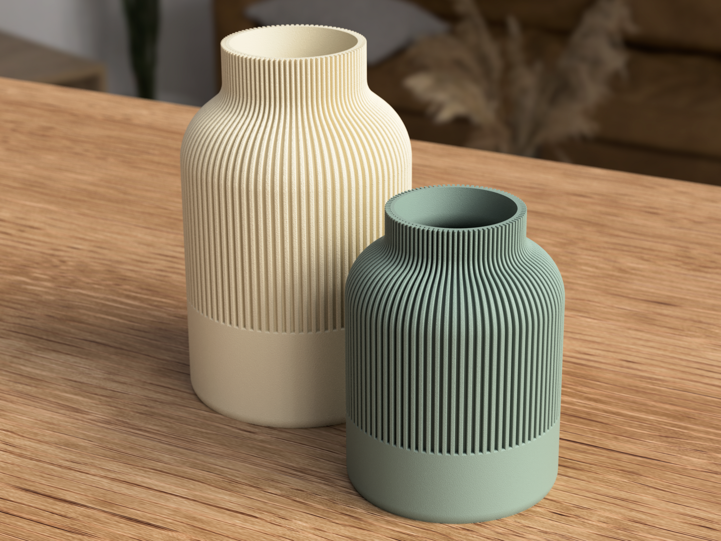 Ribbed Vase