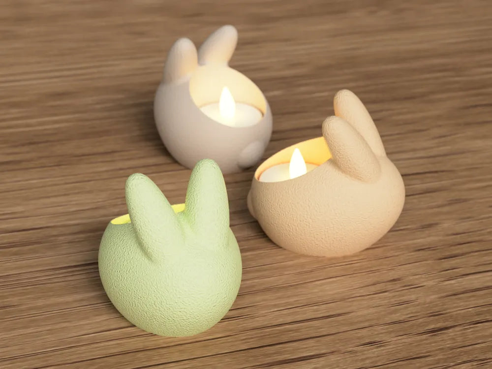 Påskehare LED-fyrfadsholder