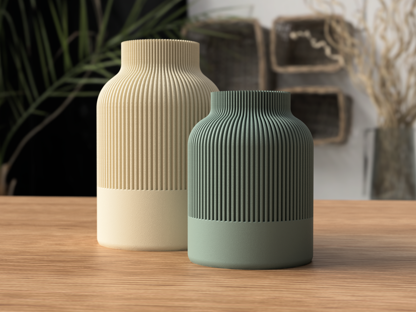 Ribbed Vase